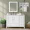 Alaterre Furniture Williamsburg 3pc Wooden Bthrm Vanity Set - 48-in. L Vanity, 30-in. L Mirror, 25-in. Wall Shelf, Wht AVAN4800WHBB - alternate 3